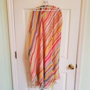 Cato Women's 18/20 Stripe Lined Maxi Skirt